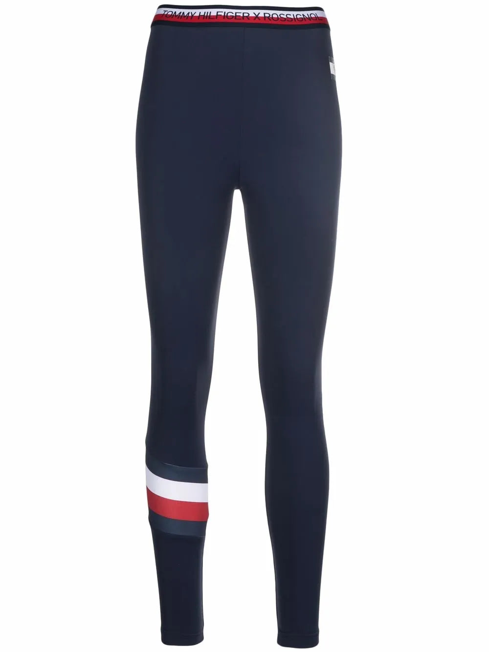Logo-Waist Striped-Detail Leggings