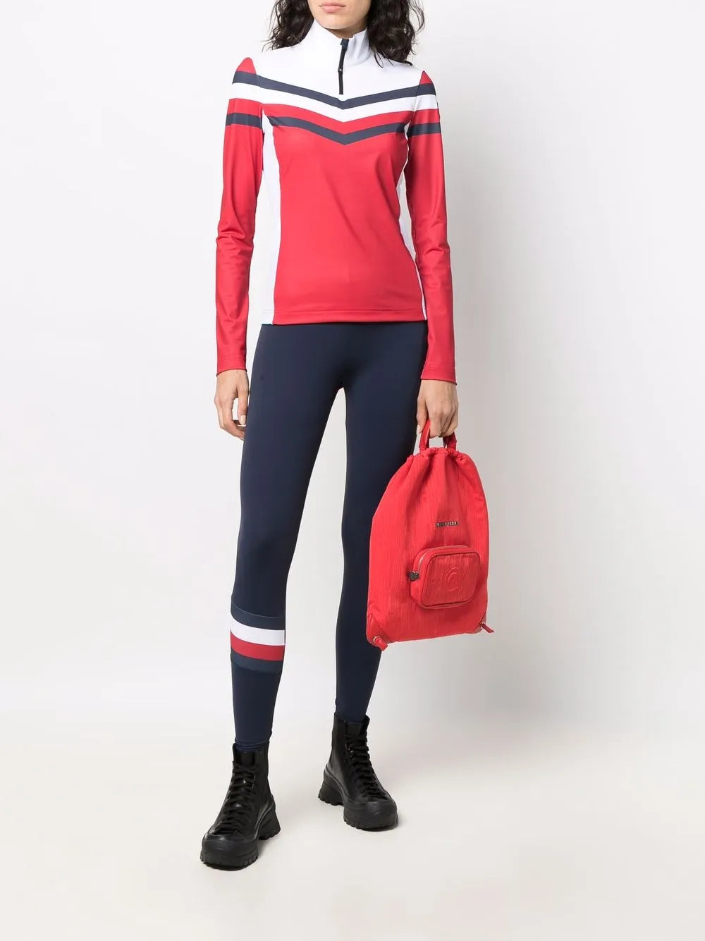 Logo-Waist Striped-Detail Leggings