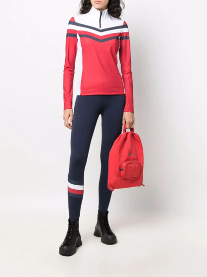 Logo-Waist Striped-Detail Leggings