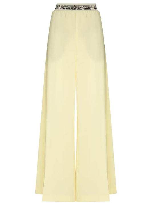 Logo-Waistband Palazzo Trousers