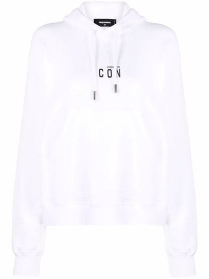 Logo-Print Long-Sleeved Hoodie