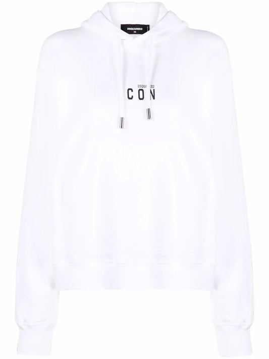 Logo-Print Long-Sleeved Hoodie