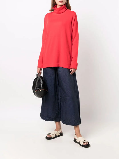 Cropped Wide-Leg Trousers