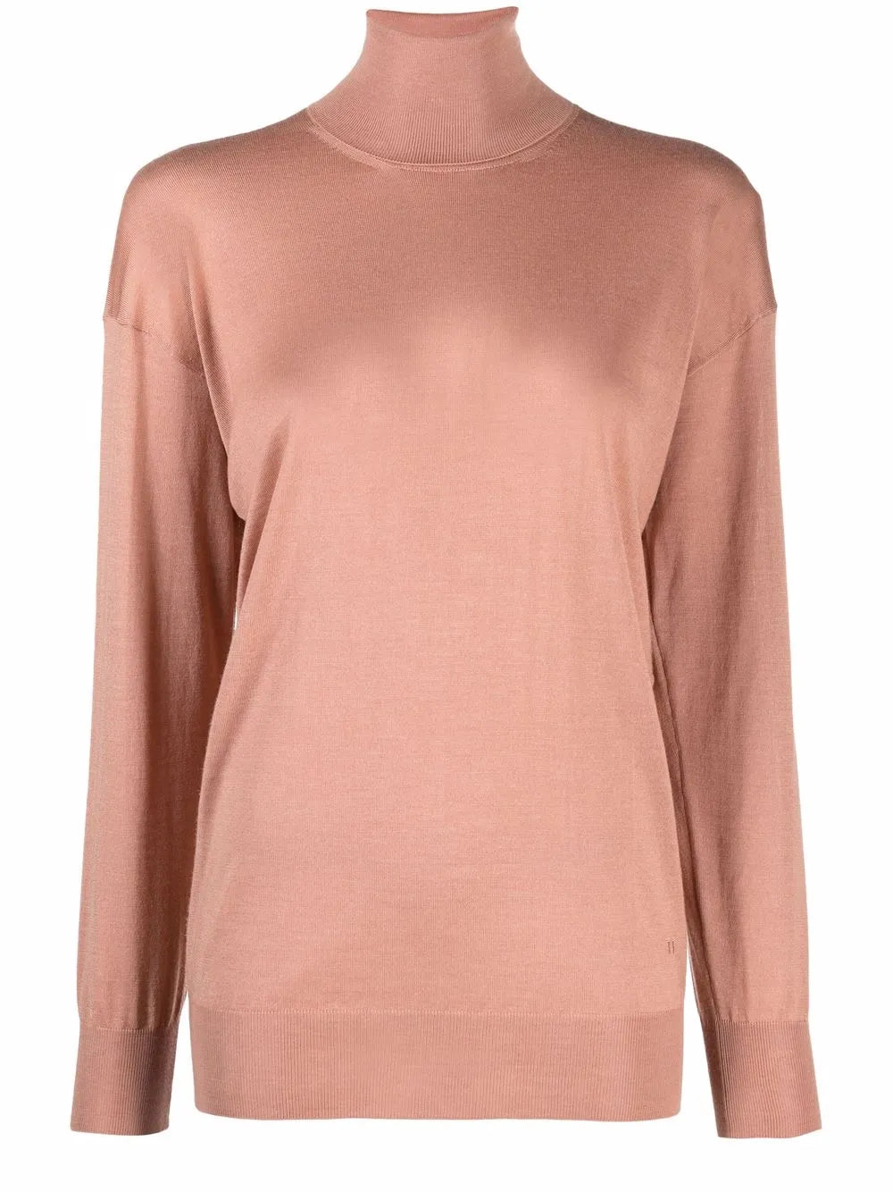 High-Neck Knitted Long-Sleeve Top