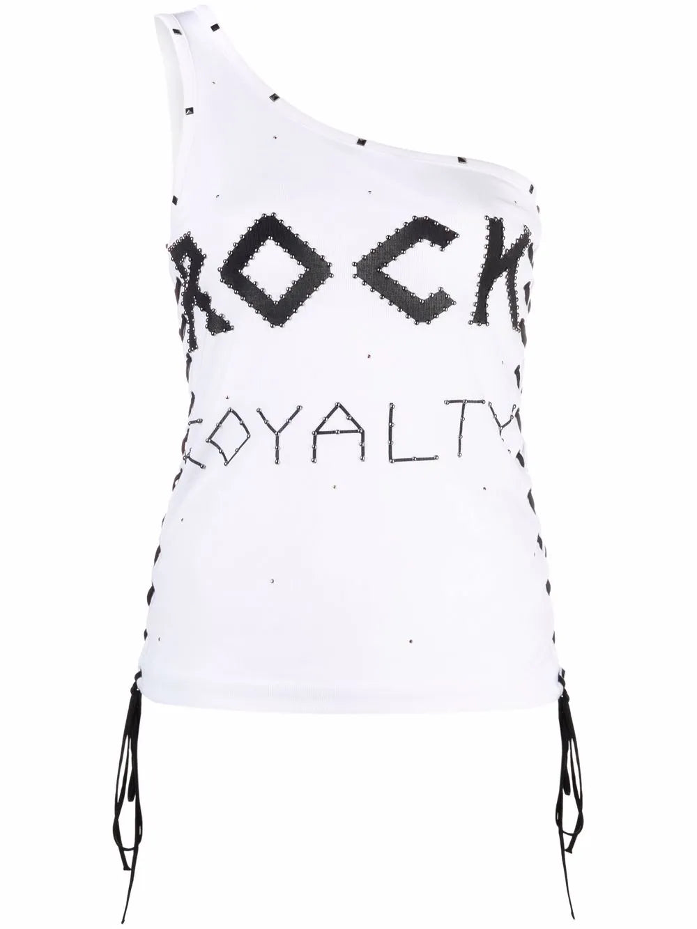 Studded One-Shoulder Vest Top