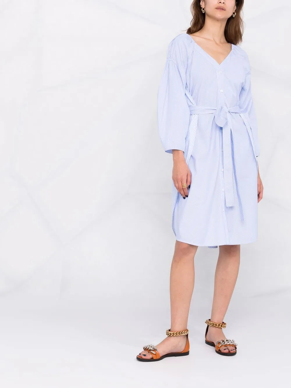 Striped Mid-Length Dress
