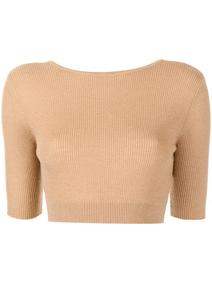 Liza Scoop-Back Cropped Top