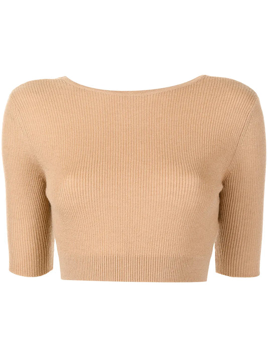 Liza Scoop-Back Cropped Top