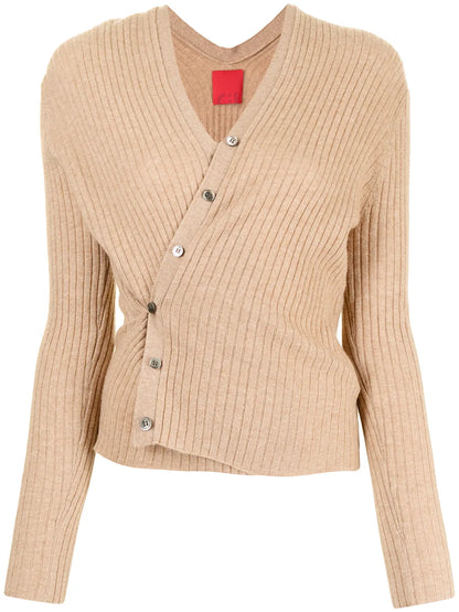 Inez Ribbed-Knit Cropped Cardigan