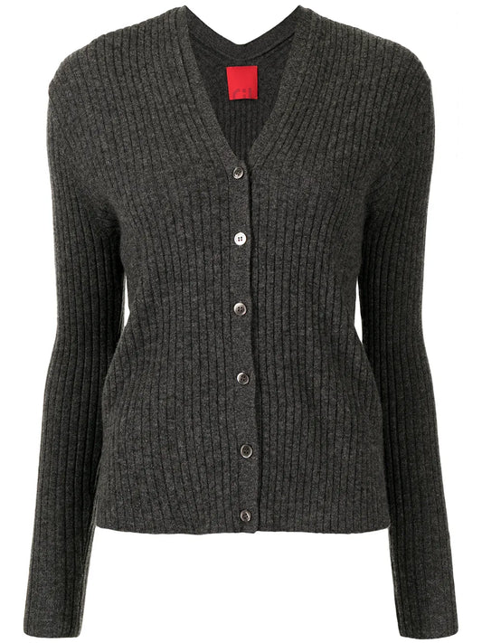 Inez Ribbed-Knit Cropped Cardigan