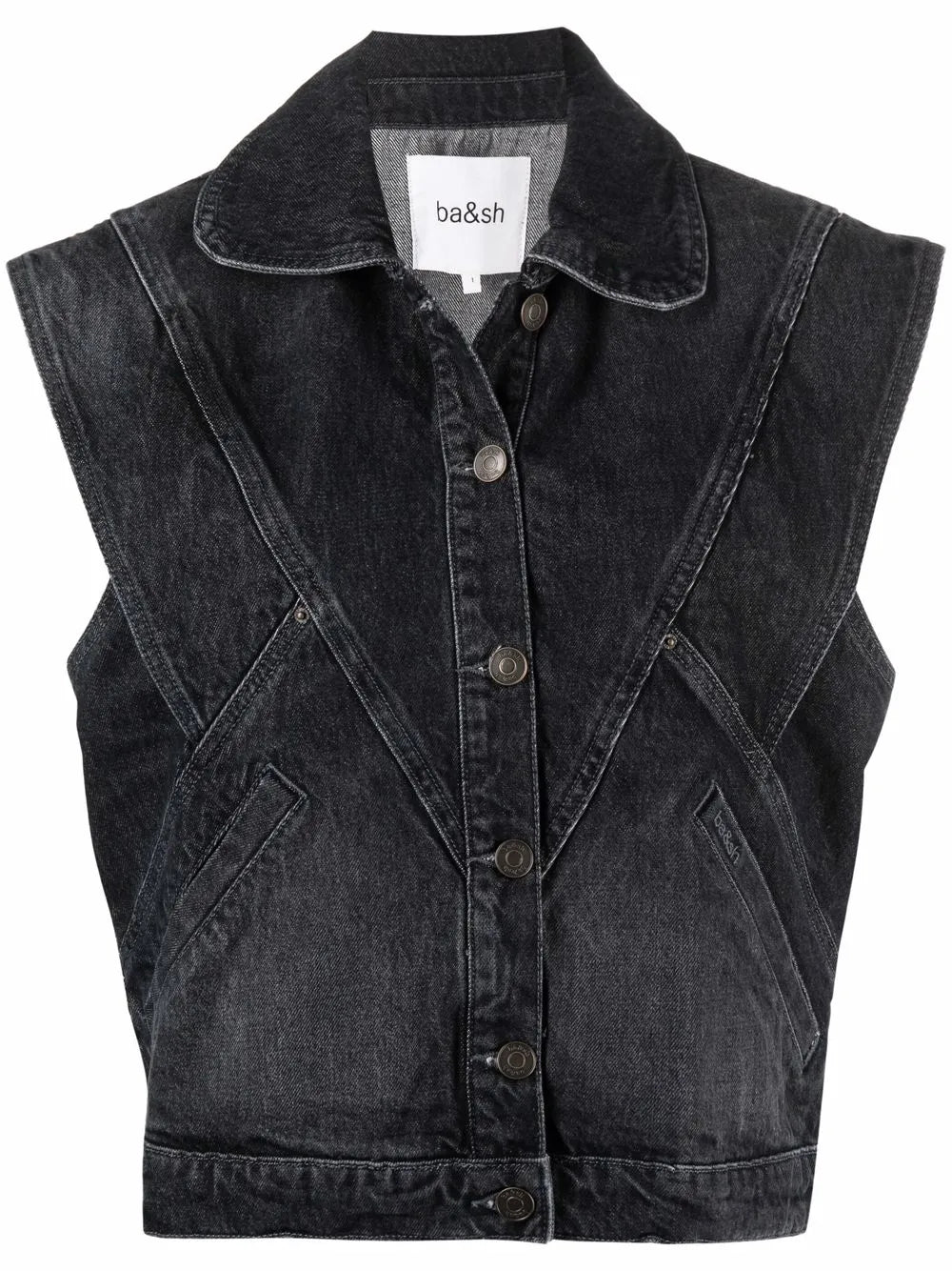 Panelled Denim Waistcoat