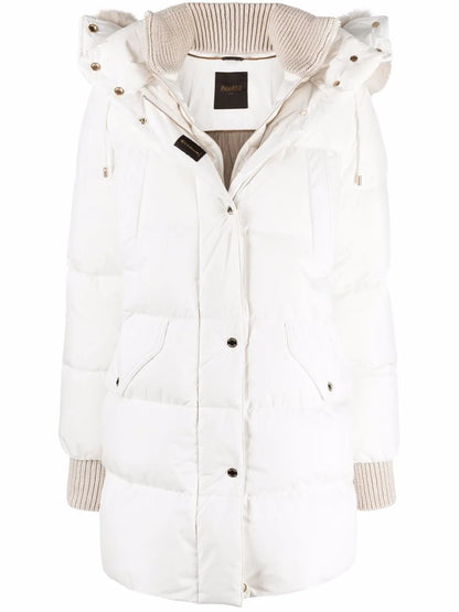 Quilted Hooded Down Coat