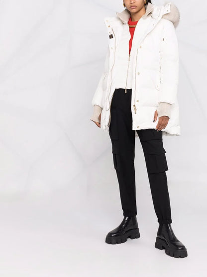 Quilted Hooded Down Coat