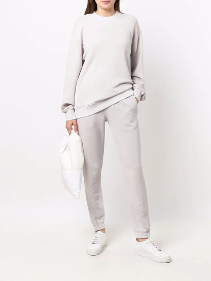 Elasticated-Waist Cotton Trousers