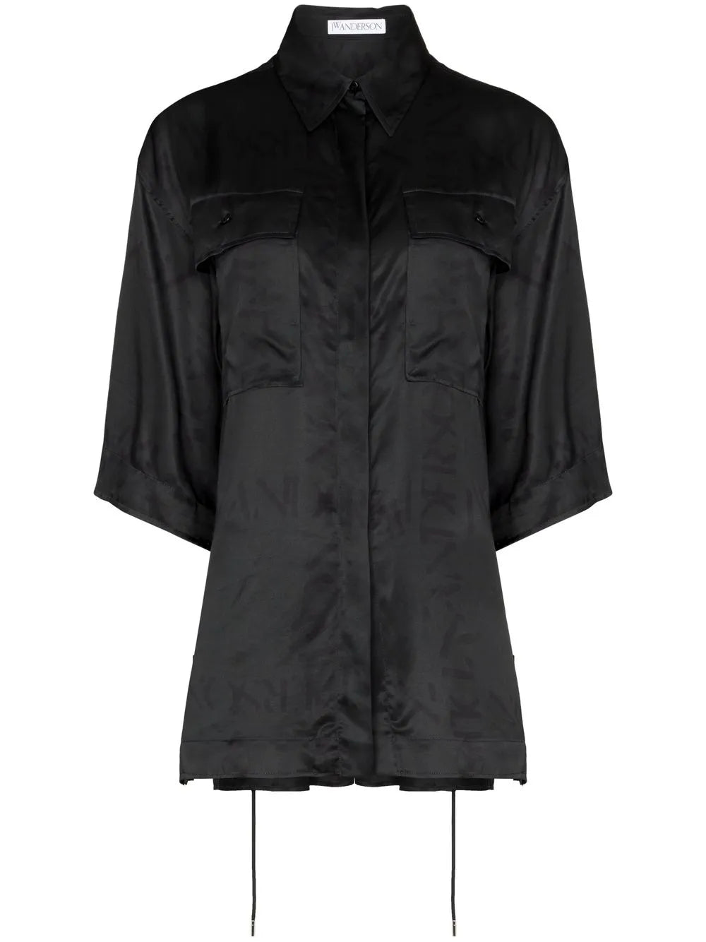 Logo-Print Drawstring Shirt