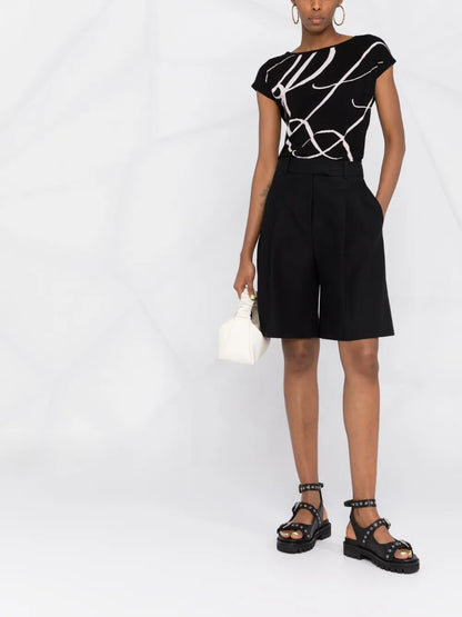 Oversized Logo Print Top