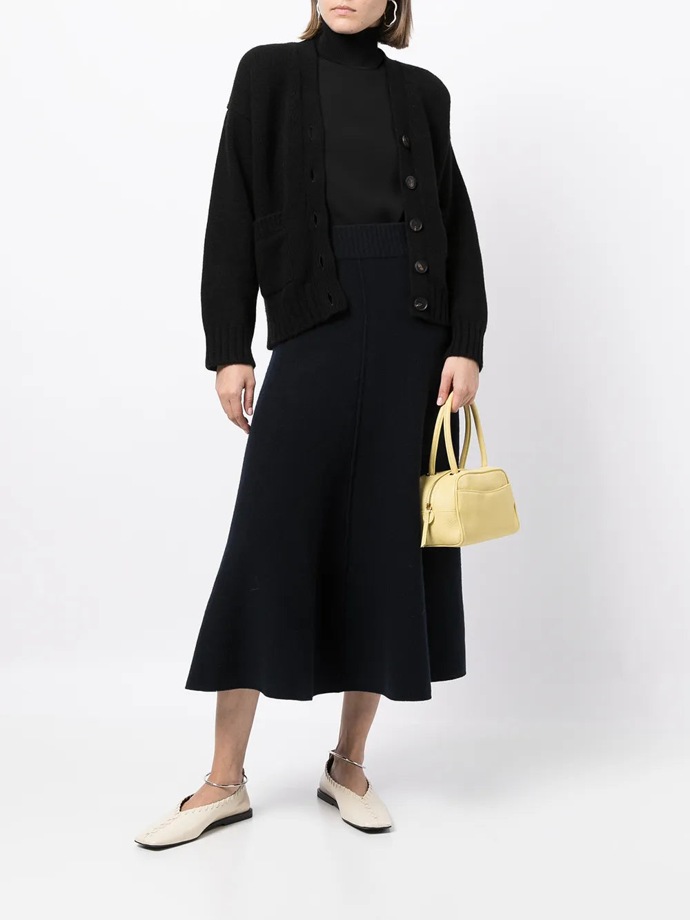 Fine-Knit Midi Skirt