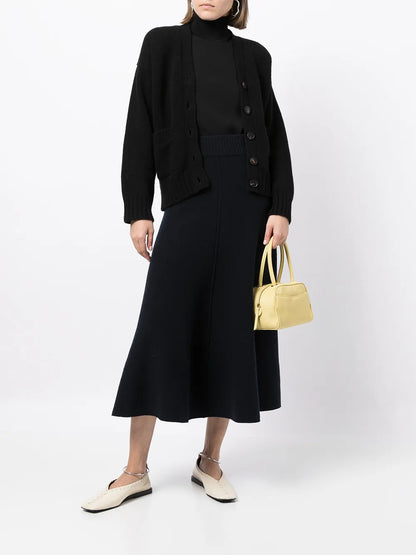 Fine-Knit Midi Skirt