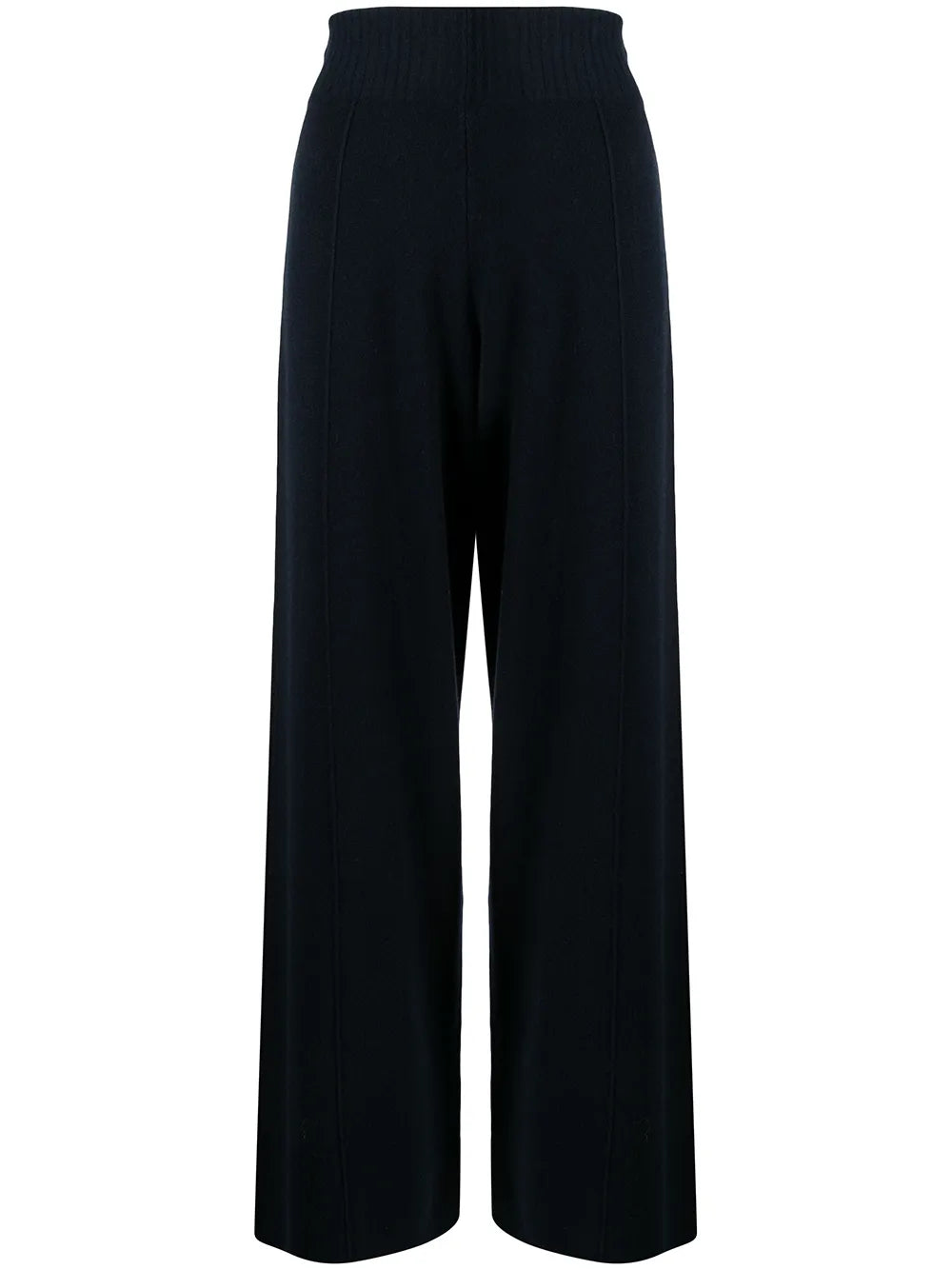 High-Waist Wide-Leg Knitted Trousers