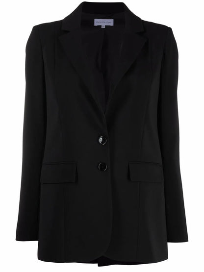 Notched-Lapels Single-Breasted Blazer