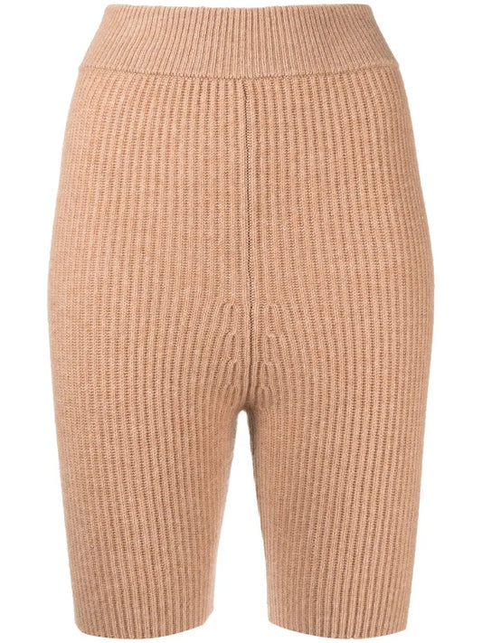 Mira Ribbed Merino-Cashmere Shorts