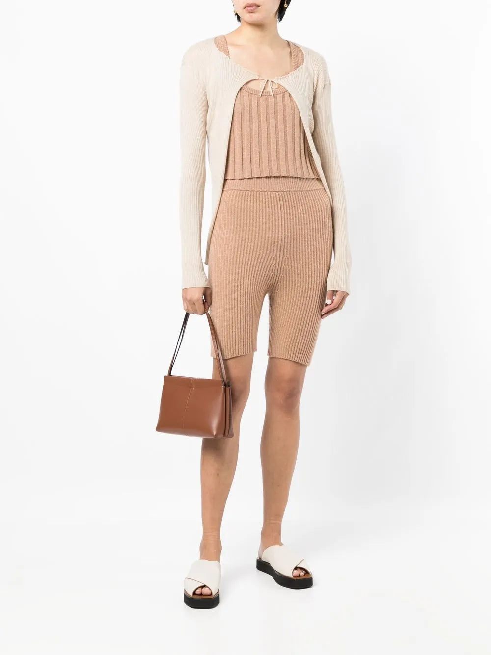 Mira Ribbed Merino-Cashmere Shorts