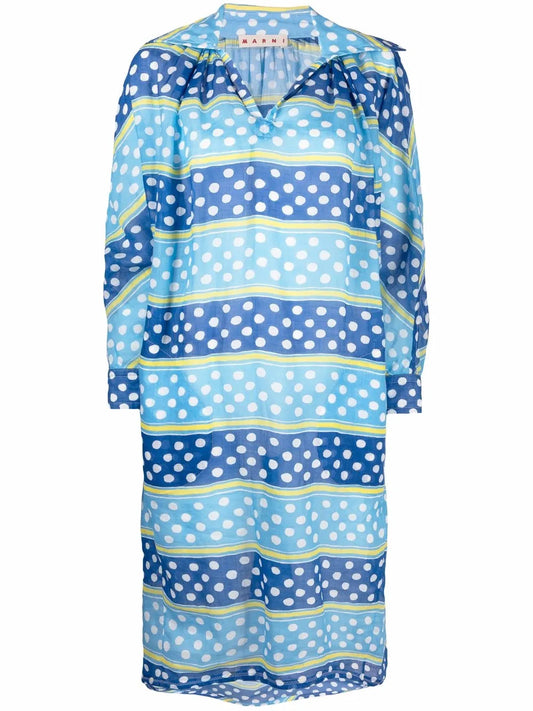 Striped Polka Dot Dress