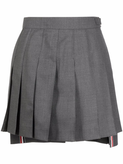 Step-Hem Pleated Skirt