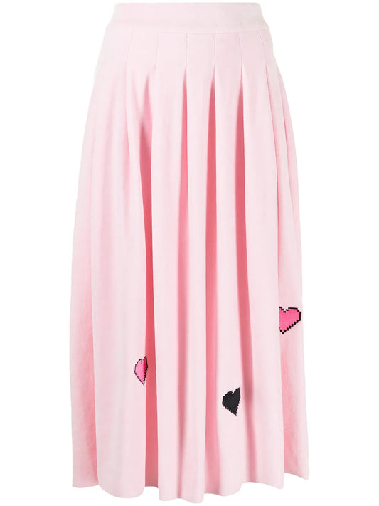Heart Pleated Skirt