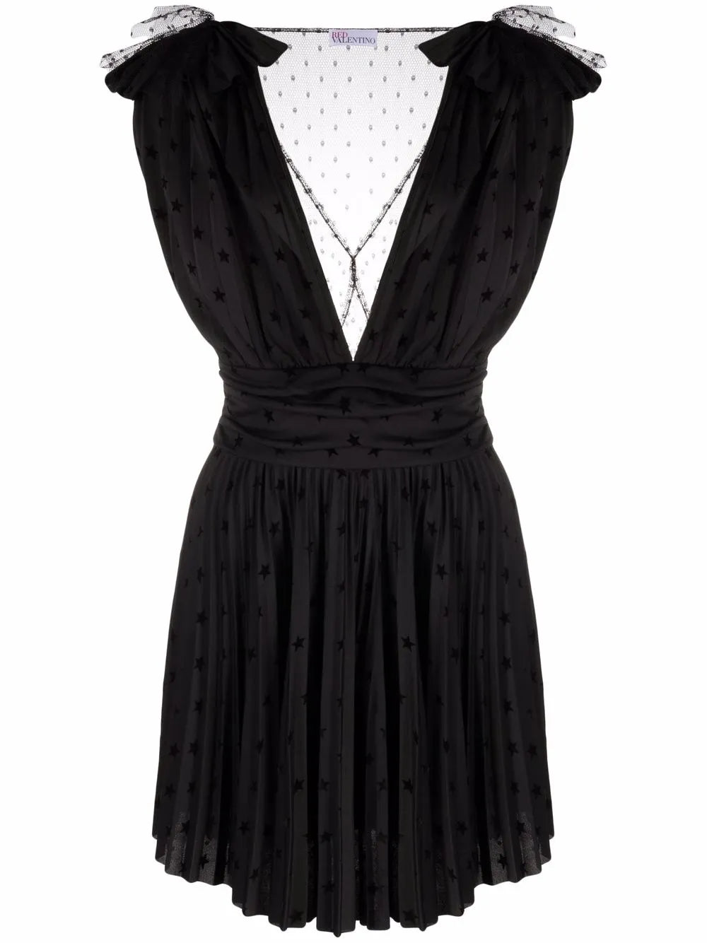 Star-Print Sleeveless Mini Dress