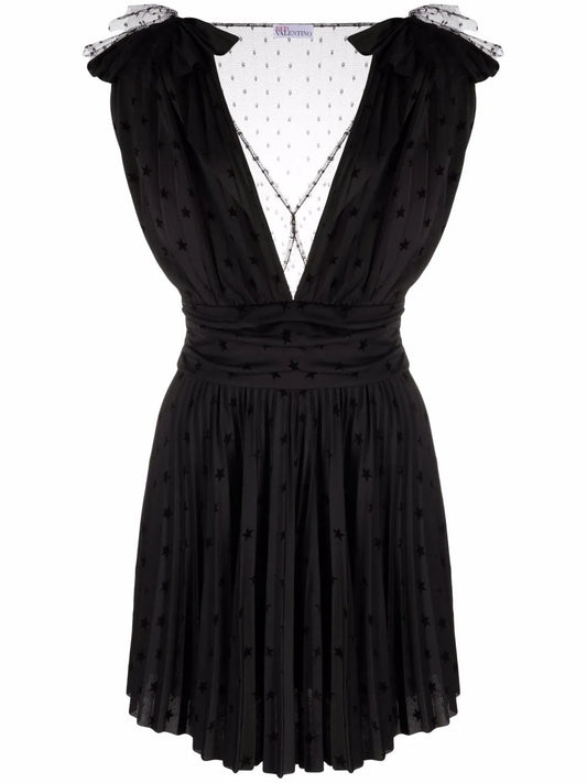 Star-Print Sleeveless Mini Dress