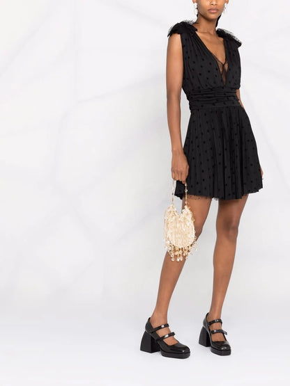 Star-Print Sleeveless Mini Dress