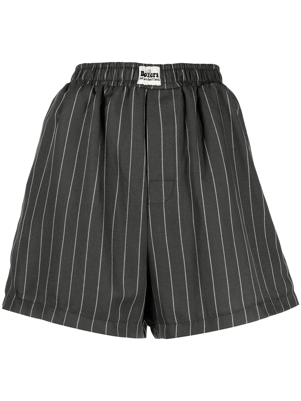 Pinstripe-Print Elasticated Shorts