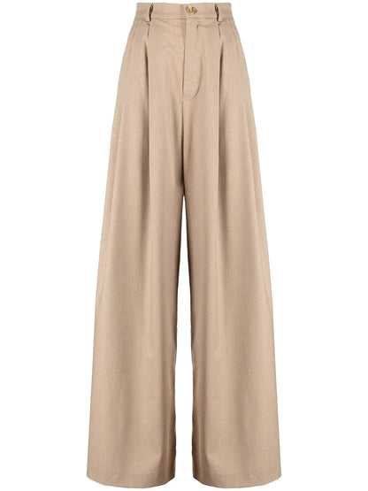High-Waisted Wide-Leg Trousers