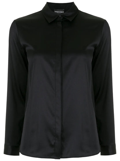 Long-Sleeve Silk Shirt