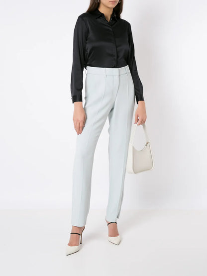 Long-Sleeve Silk Shirt