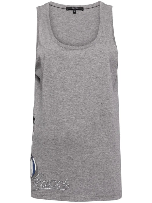 Graphic-Print Cotton Vest