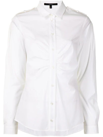 Ruched Cotton Shirt