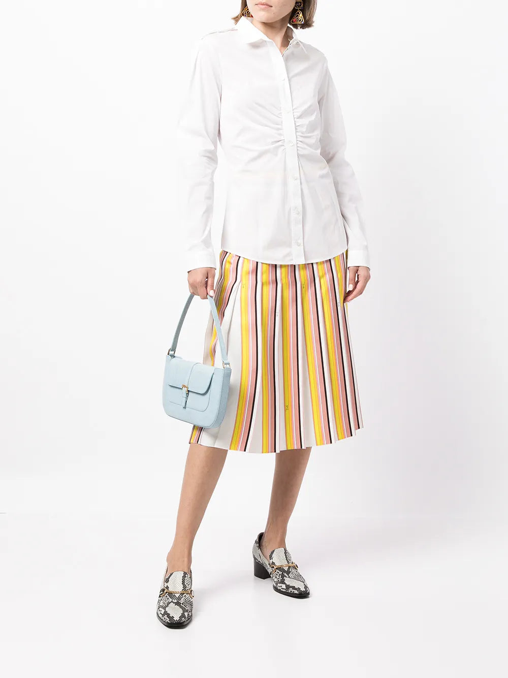 Ruched Cotton Shirt