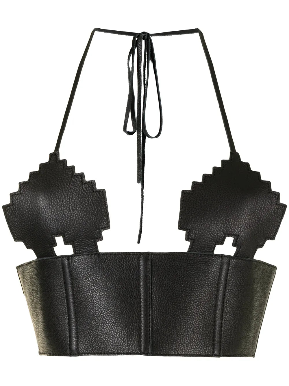 Leather Pixel Heart Top