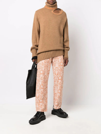 Cutout Roll Neck Jumper
