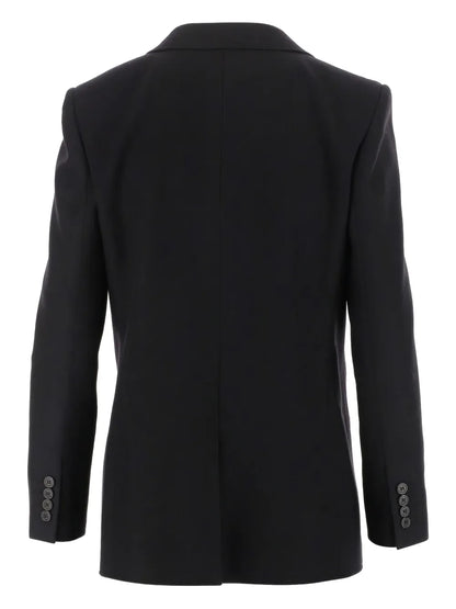 Logo-Embroidered Single-Breasted Blazer
