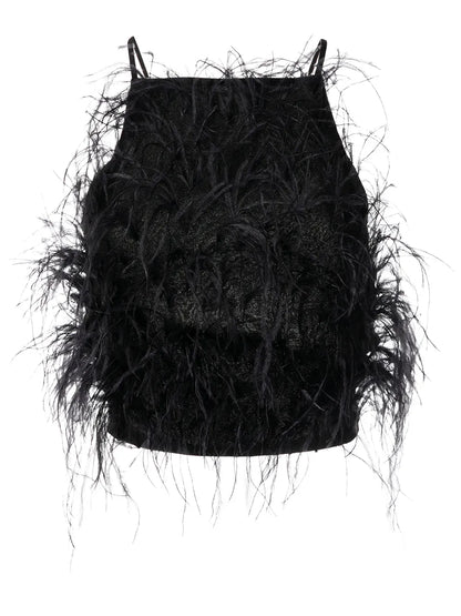 Joey Ostrich Feather Blouse