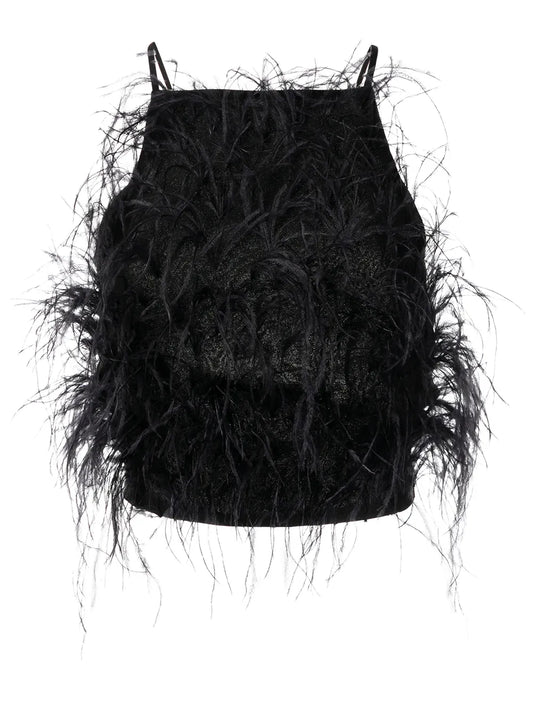 Joey Ostrich Feather Blouse
