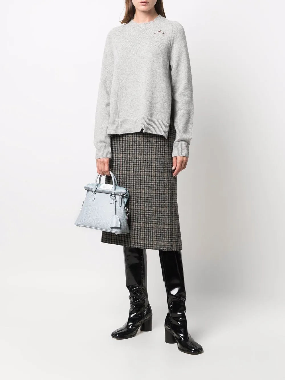 Distressed Side-Slit Jumper