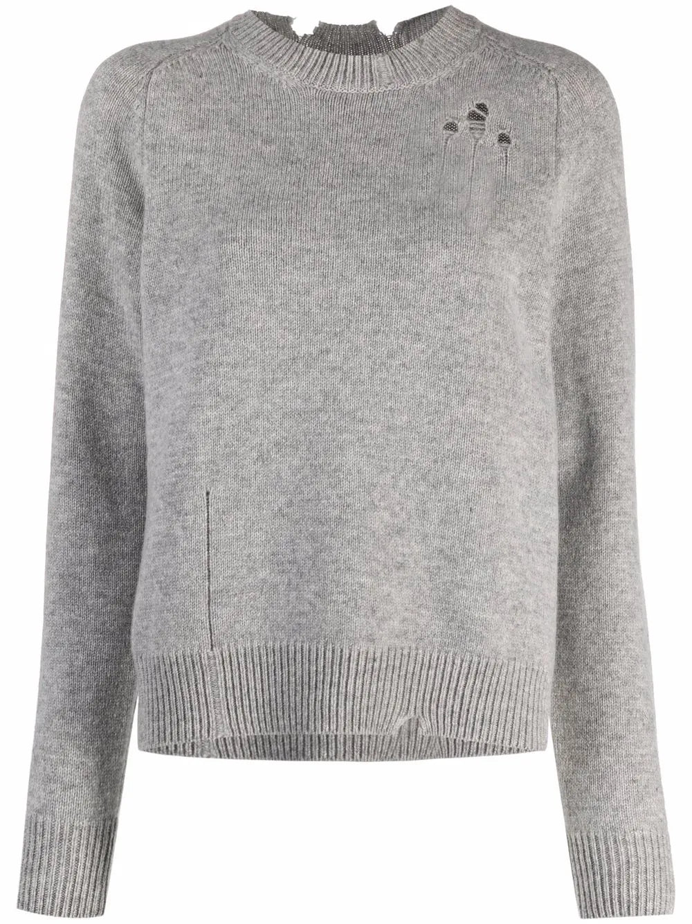 Distressed Side-Slit Jumper