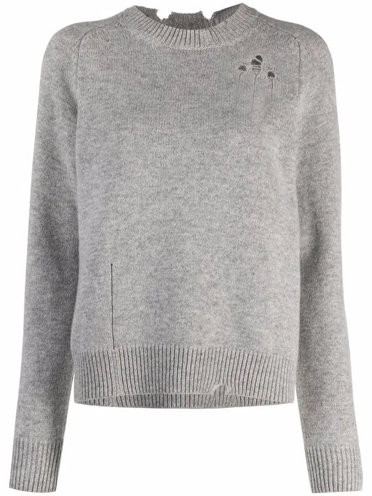 Distressed Side-Slit Jumper
