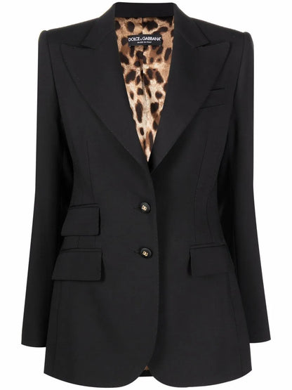 Single-Breasted Crepe Blazer