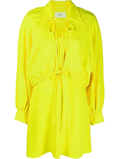 Tie-Fastening Mini Dress