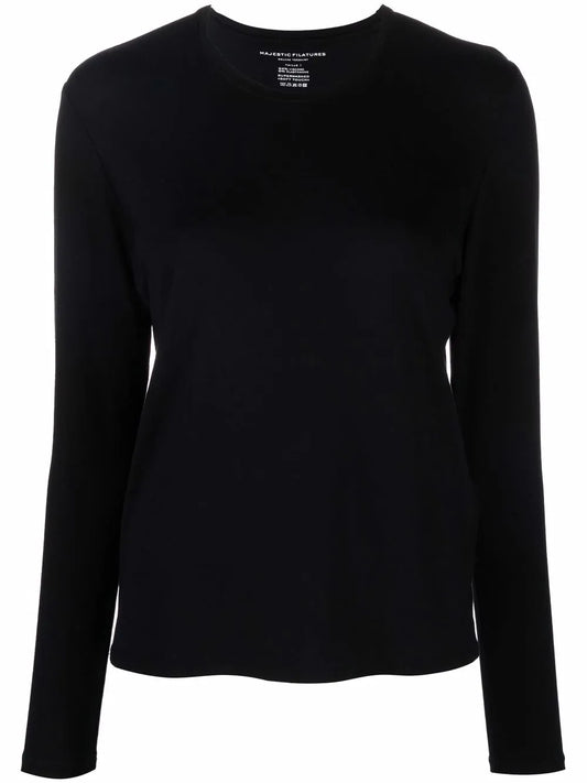 Finished-Edge Long-Sleeved T-Shirt